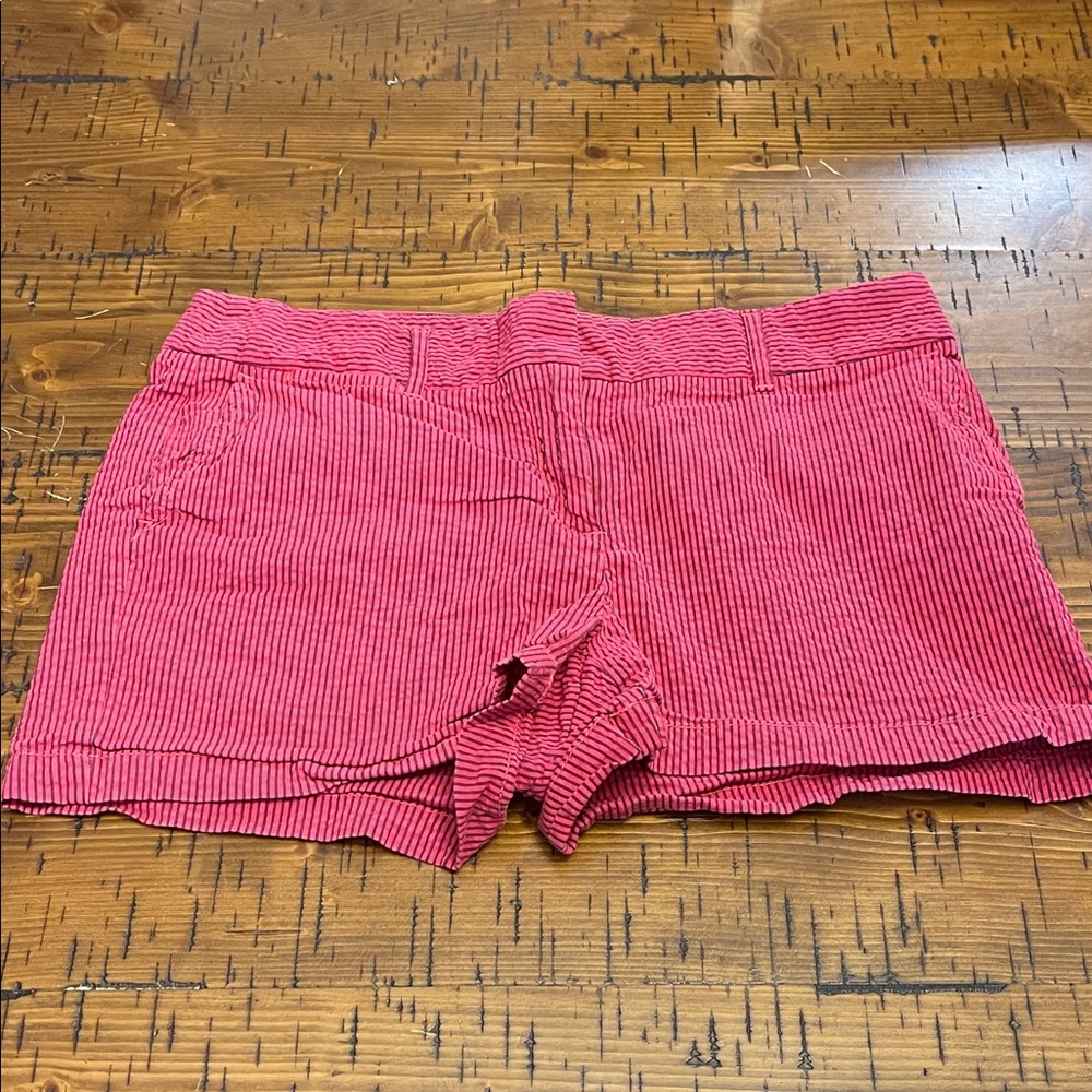 LOFT Red Striped Women's Bermudas